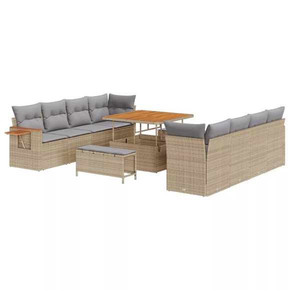VidaXL - Garten-sofa poly-rattan, One Size, Beige