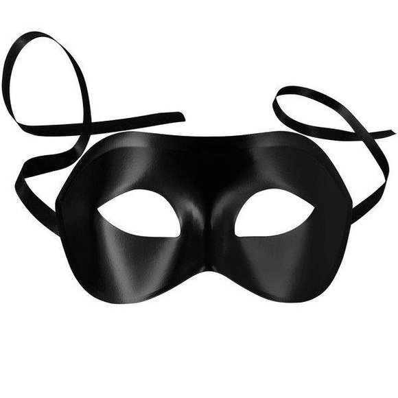 Venezianische Maske einfarbig Schwarz