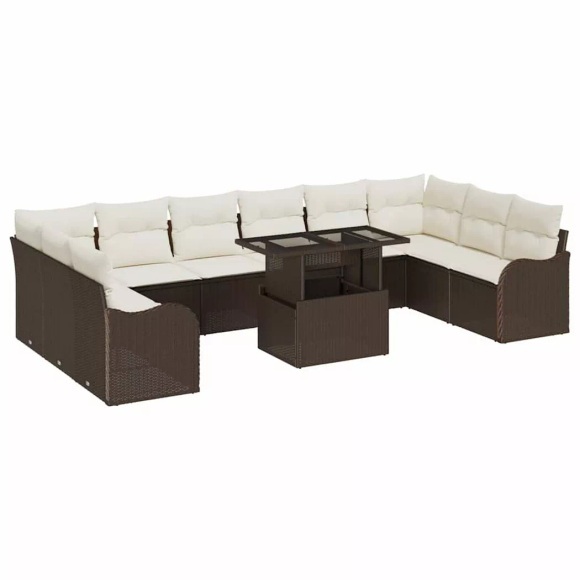 VidaXL - Garten-sofa poly-rattan, One Size, Braun