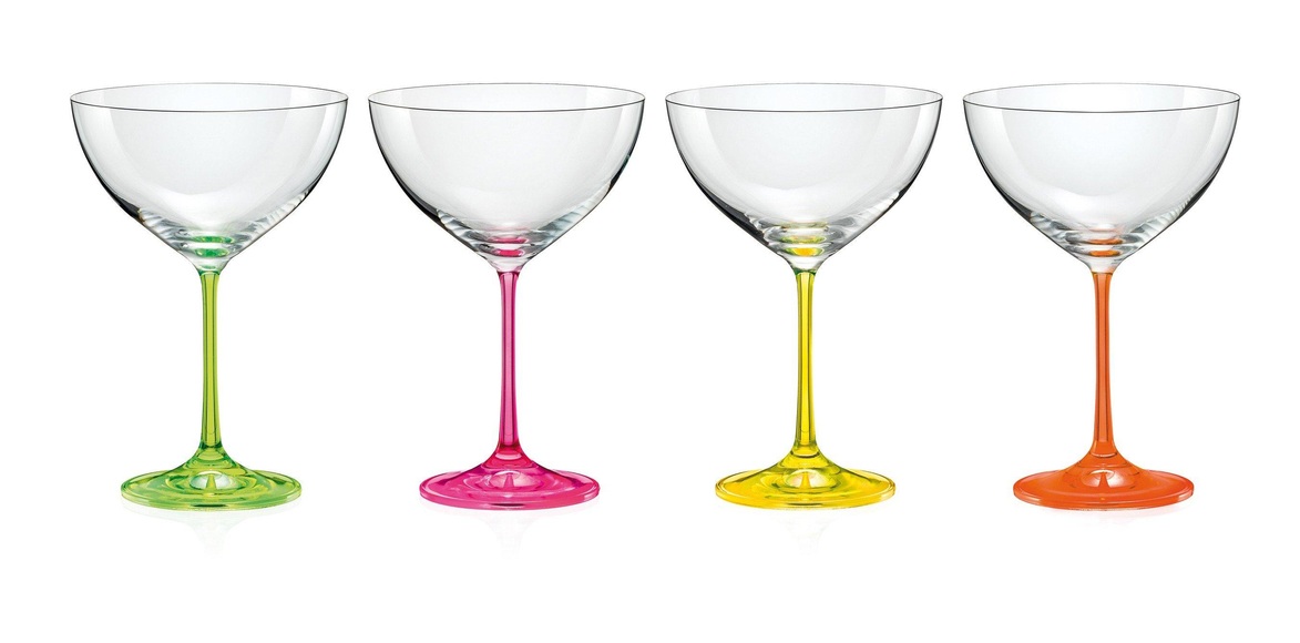 Cocktailgläser neon 340 ml-4er-Set Cocktailgläser neon 340 ml-4er-Set