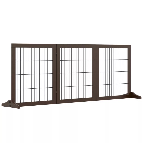 PawHut - Hunde-Absperrgitter, One Size, Braun