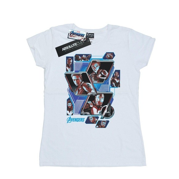 Avengers Endgame Hero Panels Tshirt Aus Baumwolle Damen Weiss L