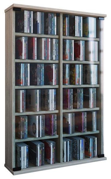 Holz CD DVD Stand Regal Schrank Aufbewahrung Standregal Ständer Roma Glastür Holz CD DVD Stand Regal Schrank Aufbewahrung Standregal Ständer Roma Glastür