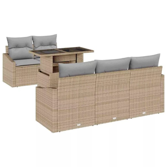 VidaXL - Garten-sofa-set poly-rattan, One Size, Braun