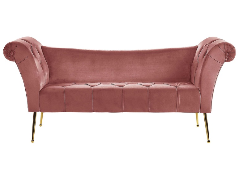 Chaiselongue aus Samtstoff Retro NANTILLY Chaiselongue aus Samtstoff Retro NANTILLY