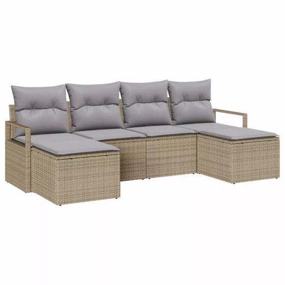VidaXL - Outdoor-sofa poly-rattan, One Size, Beige