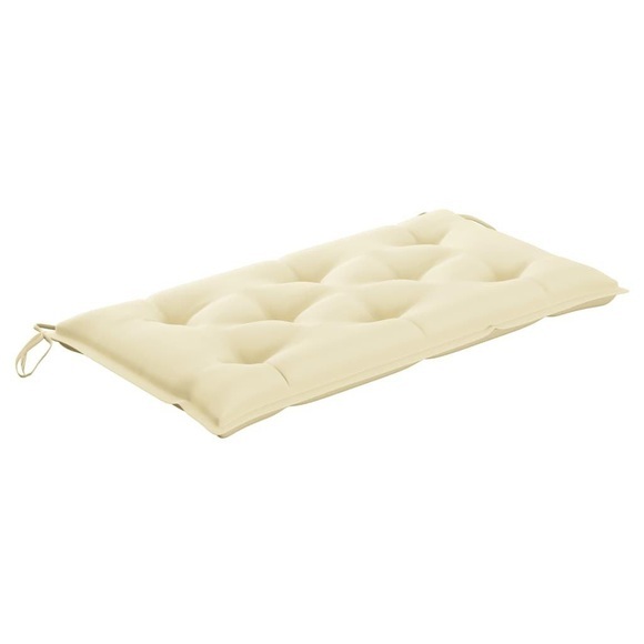 vidaXL Gartenbank-Auflage Cremeweiß 110x50x7 cm Stoff