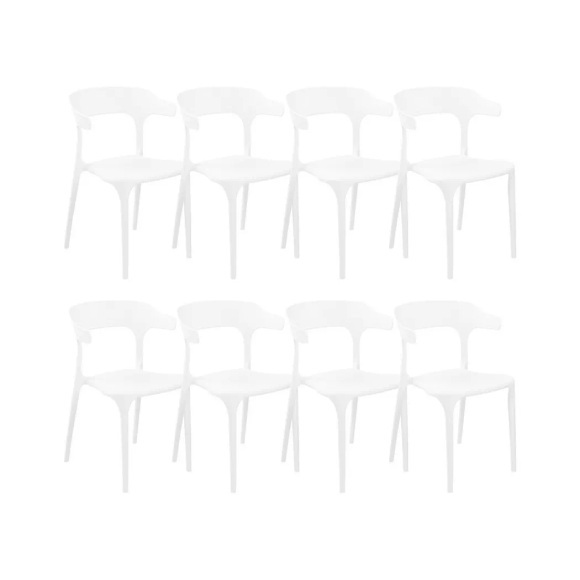 Set mit 8 Stühlen aus Polypropylen Modern GUBBIO Set mit 8 Stühlen aus Polypropylen Modern GUBBIO