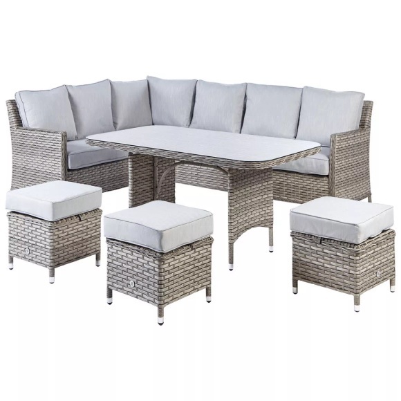 Lounge Set aus PE Rattan Klassisch LACONA Lounge Set aus PE Rattan Klassisch LACONA