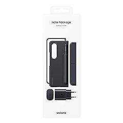 Samsung - Galaxy Z Fold4 5G Antibakterielle Flip Cover Tasche mit S-Pen + 25W Netzteil (EF-OF93KKBEGWW) - Schwarz