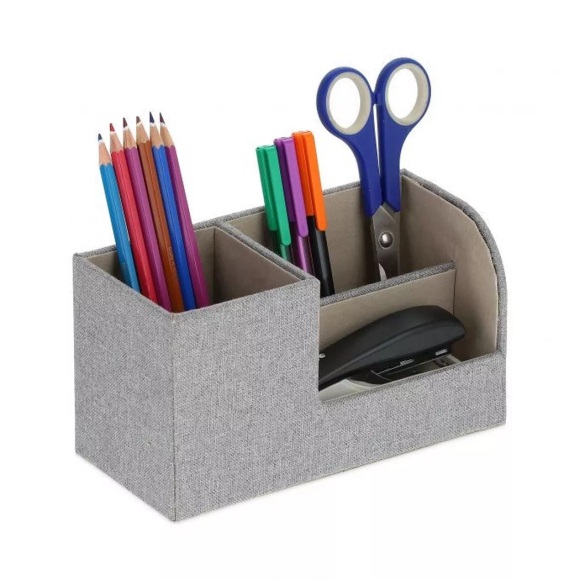 B2X - Schreibtisch-Organizer aus Leinen, 17X22CM