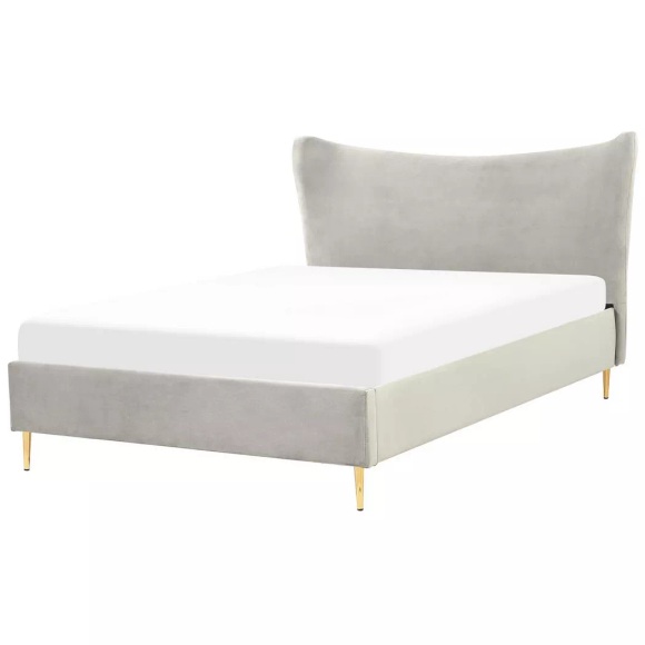 Bett mit Lattenrost aus Samtstoff Modern CHALEIX Bett mit Lattenrost aus Samtstoff Modern CHALEIX