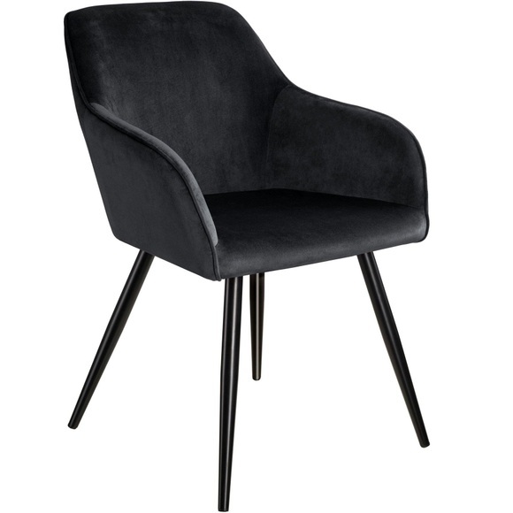 Stuhl Marilyn Samtoptik, schwarze Stuhlbeine Stuhl Marilyn Samtoptik, schwarze Stuhlbeine