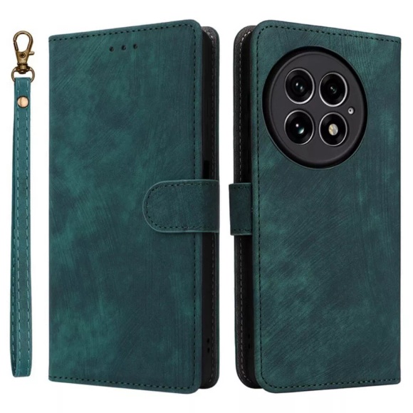 Cover-Discount - OnePlus 13 Ledertasche mit RFID Blocker, Grün