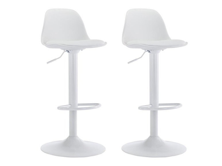 Barhocker 2er-Set - Polypropylen & Metall - Weiß - XAFY Barhocker 2er-Set - Polypropylen & Metall - Weiß - XAFY