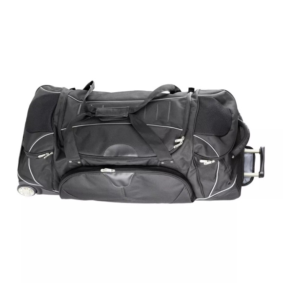 Dermata Lederwaren Trolley Reisetasche 88cm aus Nylon in Schwarz