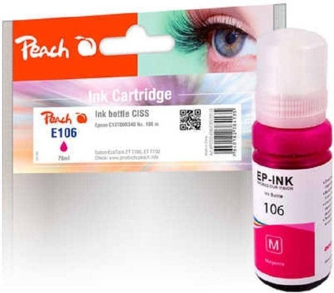 Peach Tintenbehälter magenta kompatibel zu Epson C13T00R340, 106 m