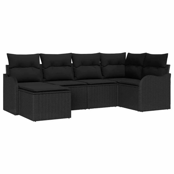 VidaXL - Sofa für draußen poly-rattan, One Size, Schwarz