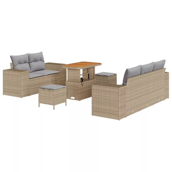 VidaXL - Garten-sofa poly-rattan, One Size, Beige