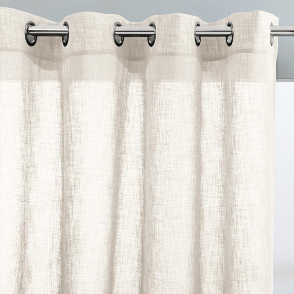 Vorhang Nyong Mit Ösen Unisex Beige 140x350CM