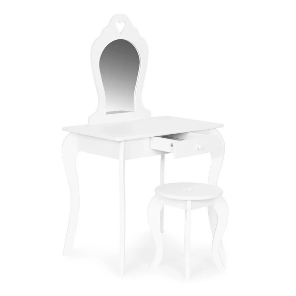 Northix - Großer Kinder-Schminktisch mit Spiegel für ein Mädchen, 80cm