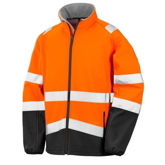 Safeguard Mens Printable Safety Softshell Jacke Herren Orange 4XL