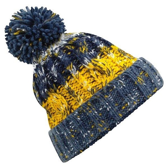 Bommelmütze Damen Gelbgold ONE SIZE
