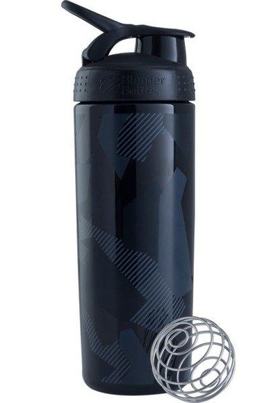 28oz / 820ml BlenderBottle SportMixer Signature Sleek, Black/Black