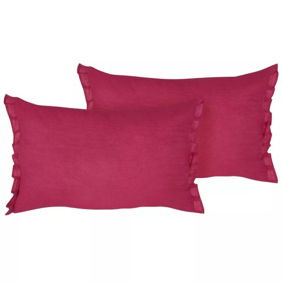 Kissen 2er Set aus Leinen Modern SASSAFRAS Kissen 2er Set aus Leinen Modern SASSAFRAS