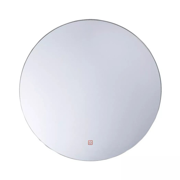 Beliani Badspiegel mit LED-Beleuchtung rund ø 60 cm CALLAC