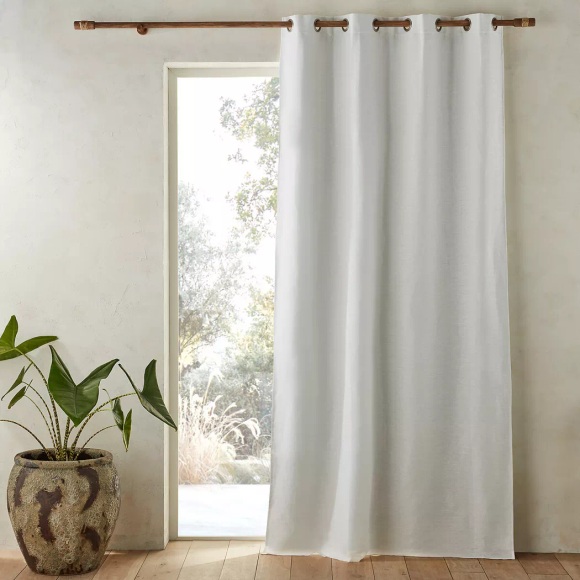 Blickdichter Vorhang Colin Aus Leinen Unisex Weiss 140x220cm