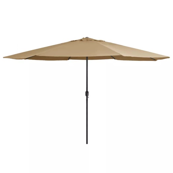 Sonnenschirm mit Metall-Mast 400 cm Taupe