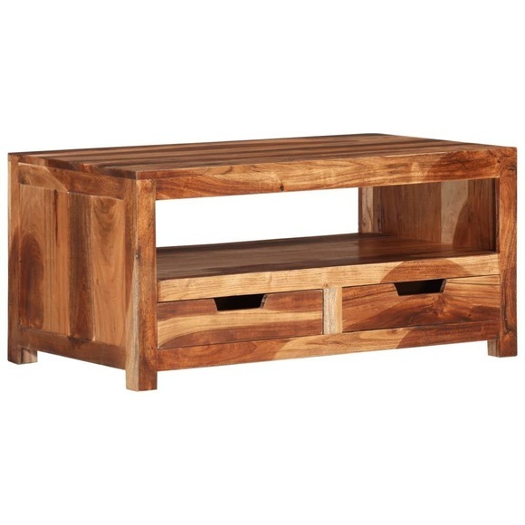vidaXL Couchtisch 84x49x40 cm Massivholz Akazie