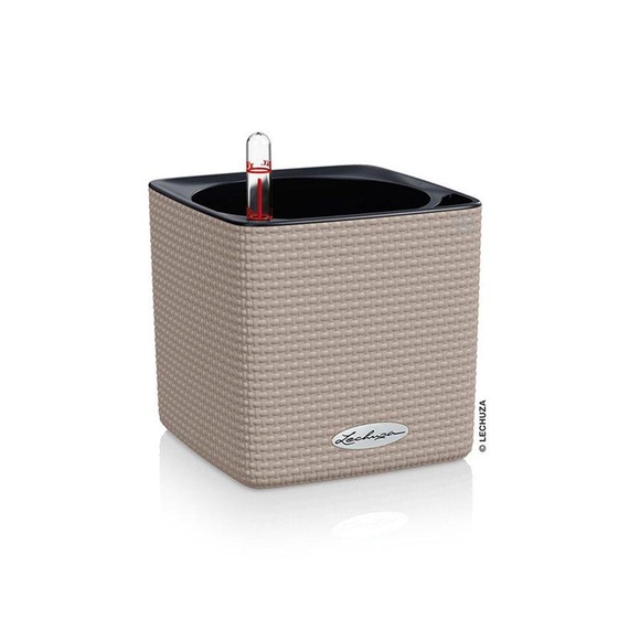 Lechuza - Blumenkästen mit Integriertem Bewässerungssystem Cube Color 14 - sandbraun