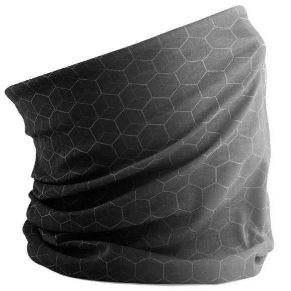 Schlauchschal Mit Geometrischem Muster, Erwachsene Herren Grau ONE SIZE