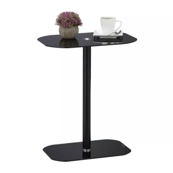 B2X - Schwarzer Beistelltisch aus Glas, 41X52CM