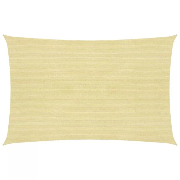 vidaXL Sonnensegel 160 g/m² Beige 3,5x4,5 m HDPE