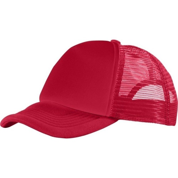 Trucker 5 Panel Kappe Damen Rot Bunt ONE SIZE
