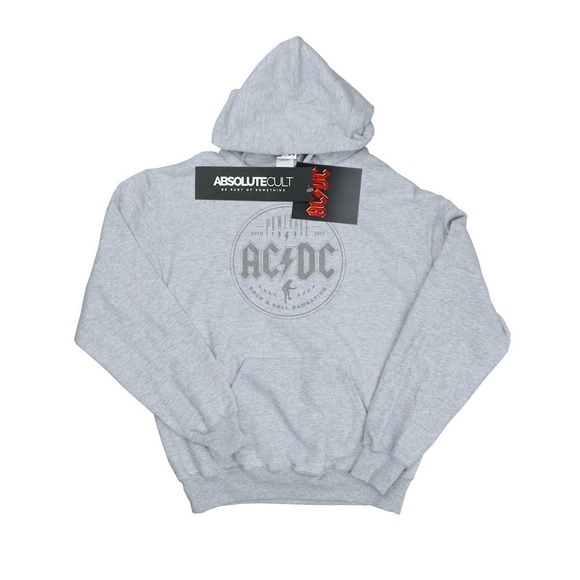 Acdc Rock N Roll Damnation Black Kapuzenpullover Mädchen Grau 152-158