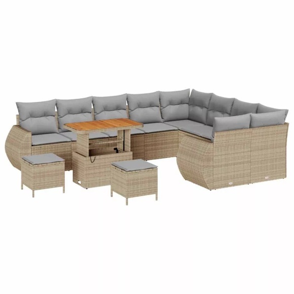 VidaXL - Garten-sofa poly-rattan, One Size, Beige