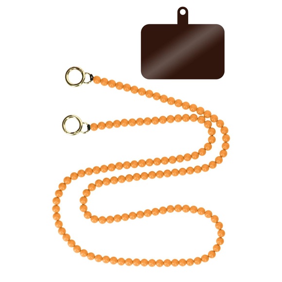 Handyschmuck, Kugelkette 120cm Gelb