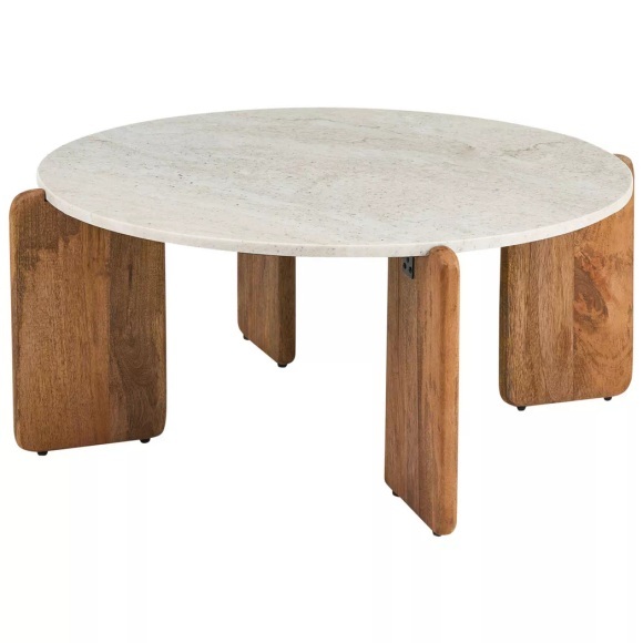 Beliani - Couchtisch aus Marmor Modern LUNO, One Size