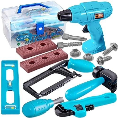 Kinderwerkzeug Set, Werkzeugkoffer Kinder, Inkl. Bohrmaschine, Schrauber Spielzeug Und Werkzeug Unisex Multicolor ONE SIZE