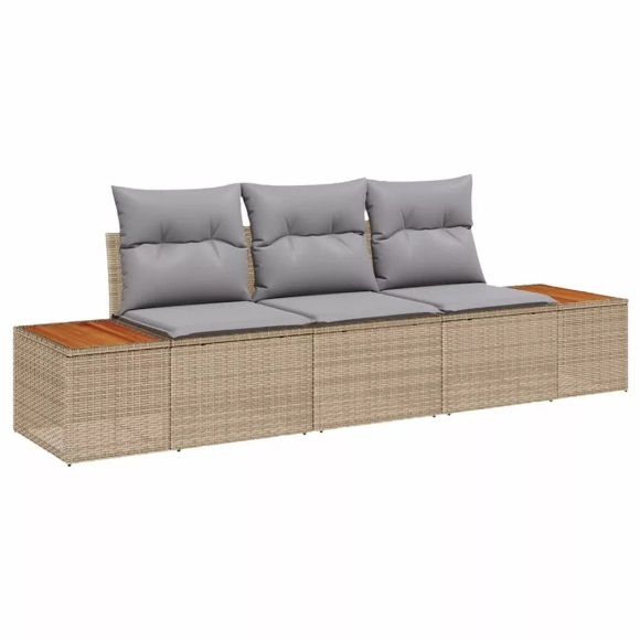 VidaXL - Modulares sofa poly-rattan, One Size, Beige