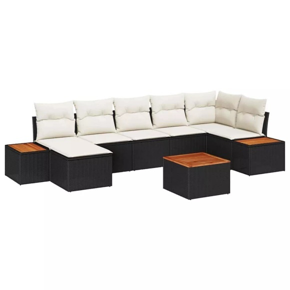 VidaXL - Garten-sofa poly-rattan, One Size, Schwarz