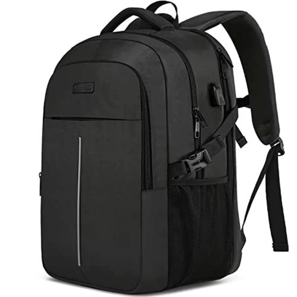 Großer Laptop-rucksack Laptop-tasche Für Die Schule Arbeit Mit Usb-ladeanschluss Wasserdicht Unisex Grau ONE SIZE