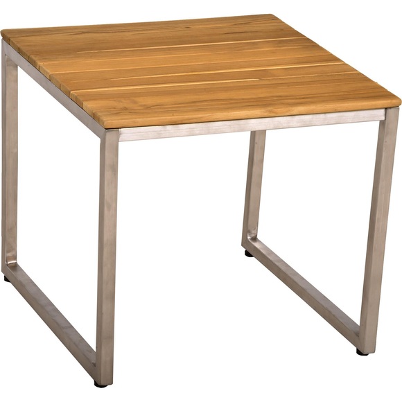Garten Beistelltisch Denver Teak Natur 45x45 Unisex Braun ONE SIZE