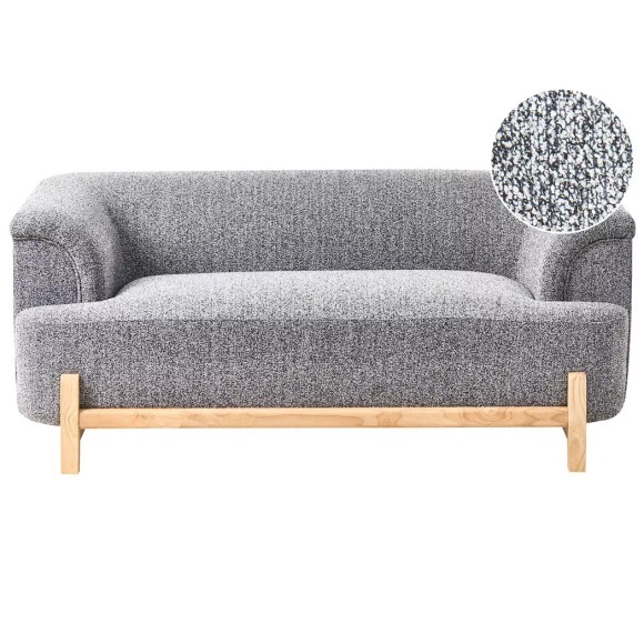 Beliani - 2 Sitzer Sofa aus Stoff Modern ALNOR, One Size, Spacegrau