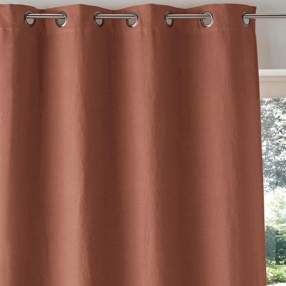 Verdunkelungsvorhang Onega Mit Ösen Unisex Braun 135x180 cm