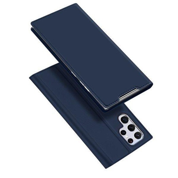 Dux Ducis - Samsung Galaxy S22 Ultra 5G Flip Wallet Cover Leder Tasche - Dunkelblau